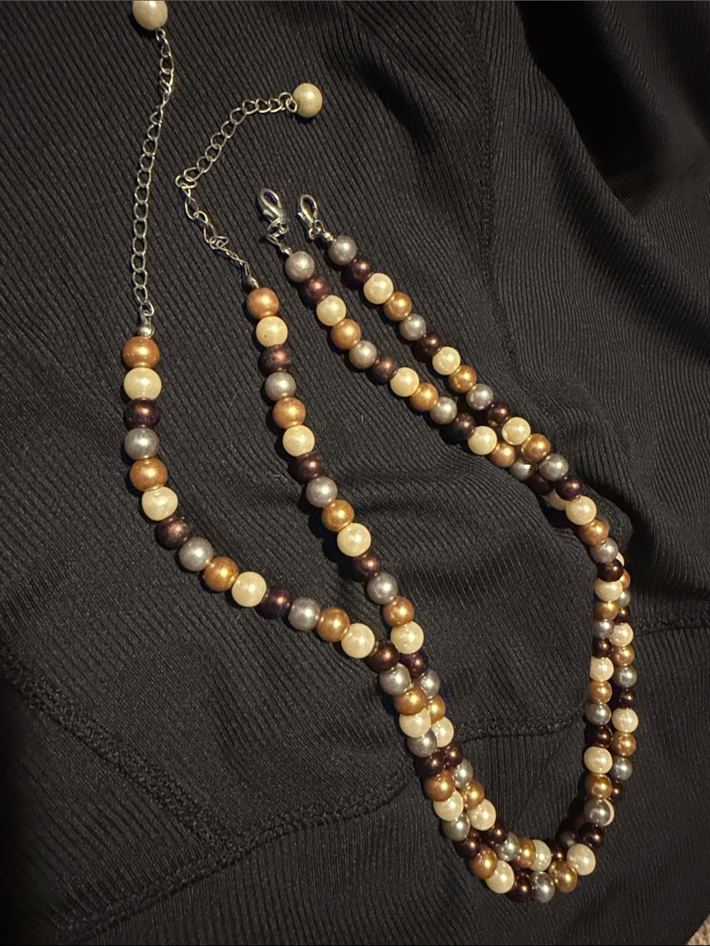Set of two multicolored beaded necklaces - EUC!